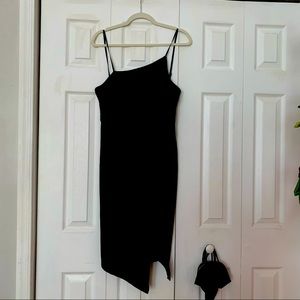 Asymmetrical Midi Dress with Slit